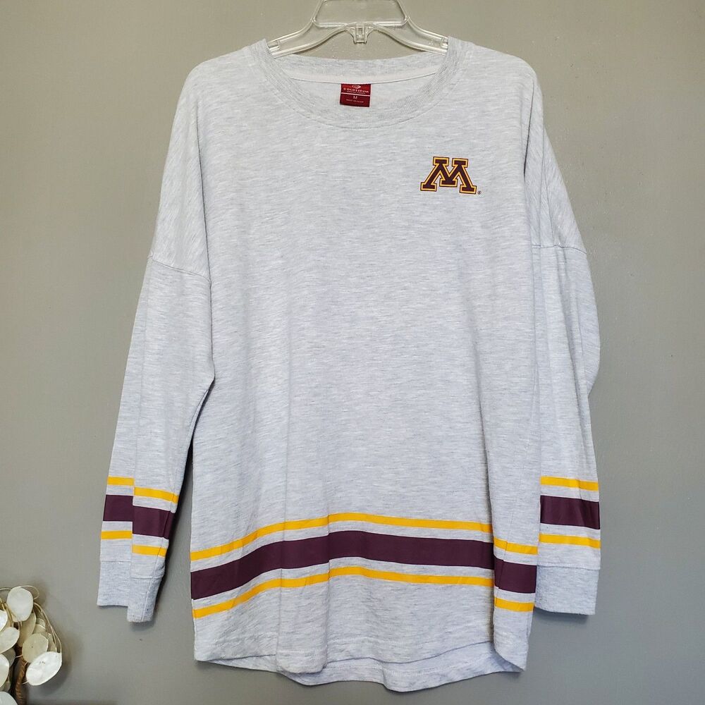 Vintage Minnesota Golden Gophers Logo Spellout Shirt Size Medium Basketball Team